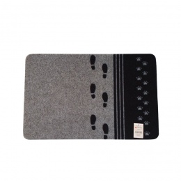 FELPUDO HUELLAS GRIS