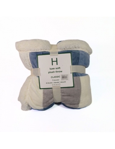 MANTA C/CORDERITO GRIS