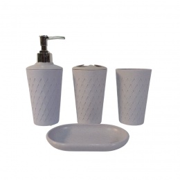 SETX4 BAÑO GRIS ROMBO