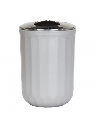 Set x4 Accesorios de Baño Gris Rayas...