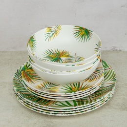 Juego x12 Platos Palm Leaf...