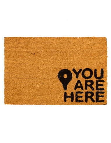 FELPUDO YOU ARE HERE 40X60 CM COCO/PVC