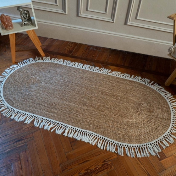 ALFOMBRA OVAL RATTAN FLECOS...