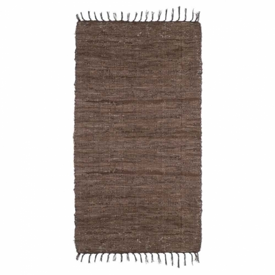 ALFOMBRA CUERO MARRON 90X150CM